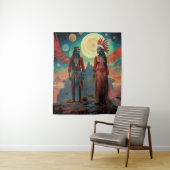 Spiritueel tribaal ontwerp wandkleed (In situ)