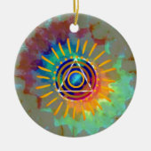 Spiritueel Tyedye Keramisch Ornament (Voorkant)