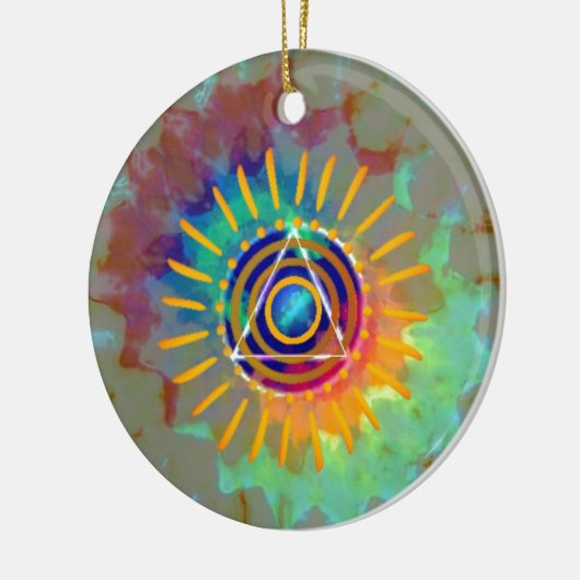 Spiritueel Tyedye Keramisch Ornament (Links)