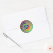 Spiritueel Tyedye Ronde Sticker (Envelop)