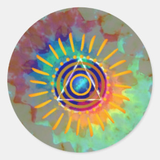 Spiritueel Tyedye Ronde Sticker