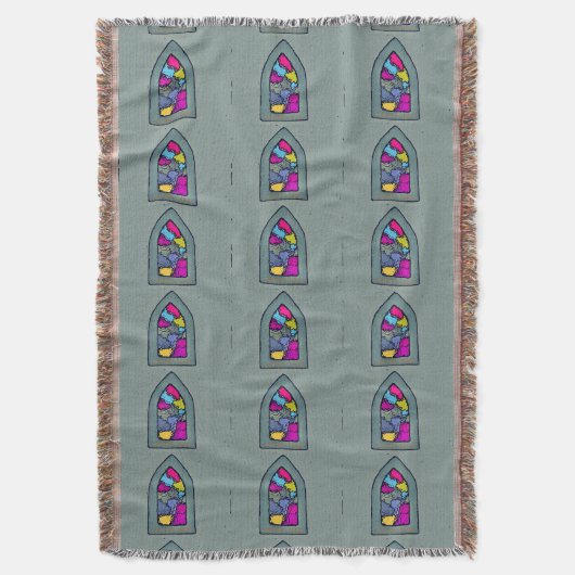 Spiritueel venster deken (Voorkant Verticaal)