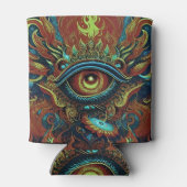 Spiritueel visionair vlammend oog blikjeskoeler (Achterkant)