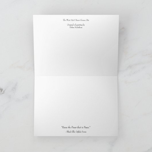 Spiritueel Wenskaart met witte buffels Kaart (Binnen)