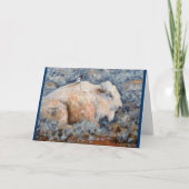 Spiritueel Wenskaart met witte buffels Kaart (Voorkant)