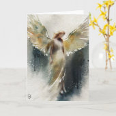 Spiritueel Wenskaart ontwerp, Angel Waterverf Kaart (Gele Bloem)