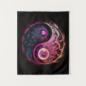 Spiritueel Yin en Yang Oriental Chinese Symbool Wandkleed (Voorkant)