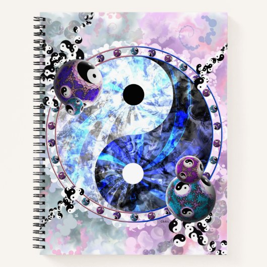 Spiritueel Yin Yang Symbool Notitieboek (Voorkant)