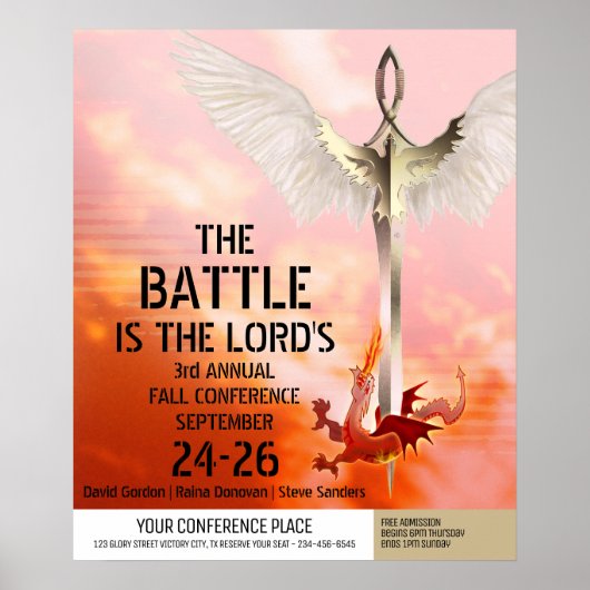 Spiritueel zwaard en draak poster (Voorkant)