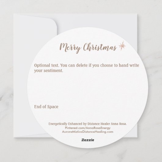 *~* Spiritueelste New age metafysische Feestdagenkaart (Achterkant)