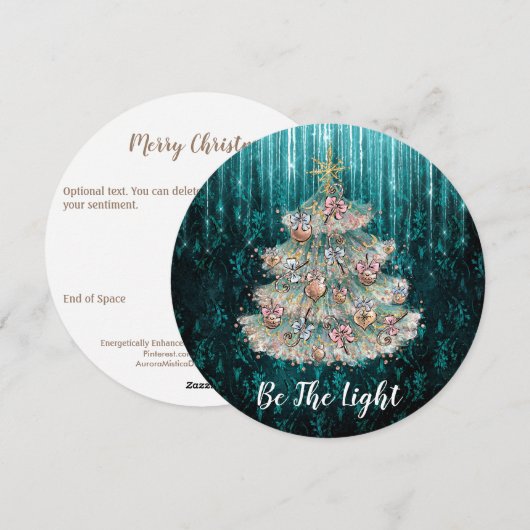 *~* Spiritueelste New age metafysische Feestdagenkaart (Voorkant / Achterkant)