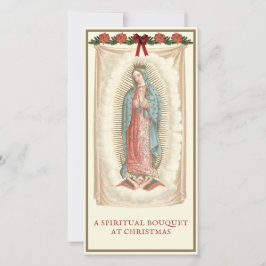 Spirituel boeket katholiek gebed Guadalupe Feestdagenkaart