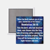 Spirituele aanval bijbel vers Openbaring 20:10 Magneet (Voorkant / Achterkant)