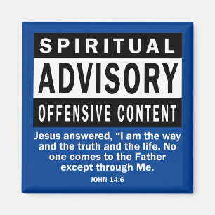 Spirituele advies Johannes 14:6 Christelijke citat Magneet