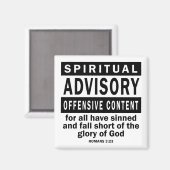 Spirituele adviesadviseurs 3:23 Christelijke offer Magneet (Voorkant / Achterkant)