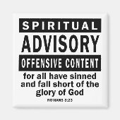 Spirituele adviesadviseurs 3:23 Christelijke offer Magneet (Voorkant)