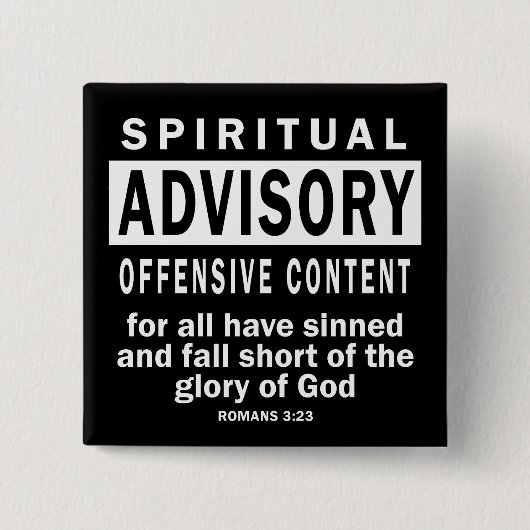 Spirituele adviesadviseurs 3:23 Christelijke offer Vierkante Button 5,1 Cm (Voorkant)