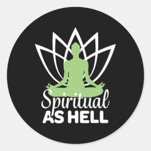 Spirituele Als Hel Meditatie Yoga Namaste Relaxati Ronde Sticker