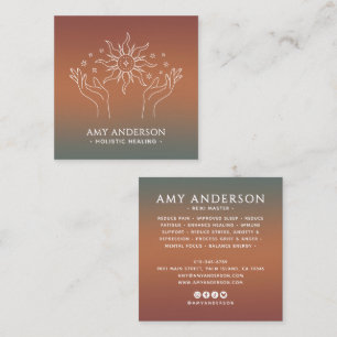 Spirituele/Alternatieve Wellness Healing Celestial Vierkante Visitekaartje