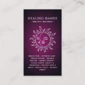 Spirituele/Alternatieve Wellness Zon & Moon Healer Visitekaartje (Voorkant)