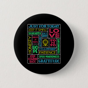 Spirituele Anonieme Tuin voor Drugsverslaafden Ronde Button 5,7 Cm
