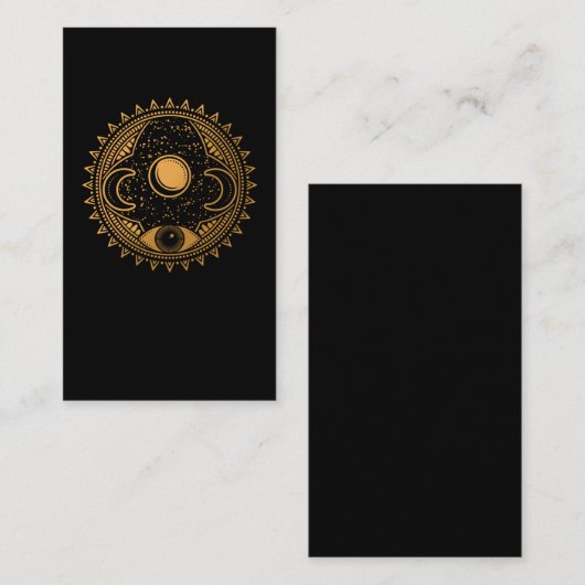 Spirituele Astronomie Mon Crescent Eye Visitekaartje (Voorkant / Achterkant)