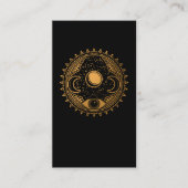 Spirituele Astronomie Mon Crescent Eye Visitekaartje (Voorkant)