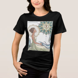 Spirituele balans in elke lijn - Reiki-ontwerp Tri-Blend Shirt