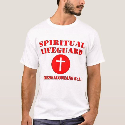 Spirituele beschermhuls met Verse - Red Font T-Shi T-shirt (Voorkant)