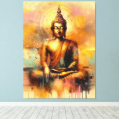 Spirituele Boeddha Canvas Afdruk (Insitu (Houten vloer))
