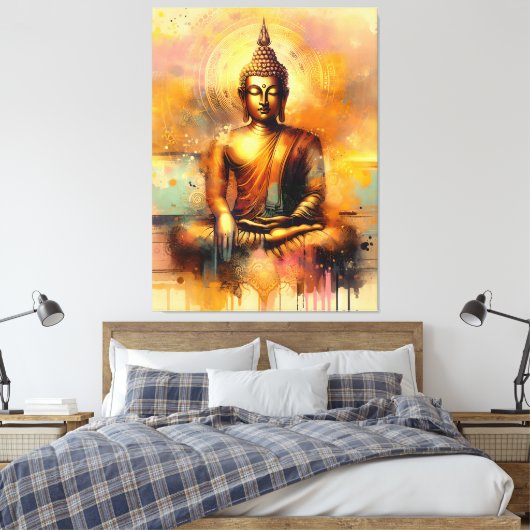 Spirituele Boeddha Canvas Afdruk (Insitu (Slaapkamer))