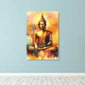 Spirituele Boeddha Canvas Afdruk (Insitu (Houten vloer))