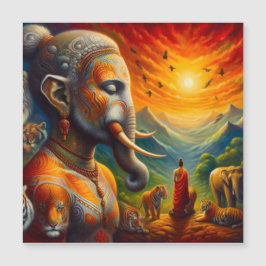 spirituele Boeddha en olifant