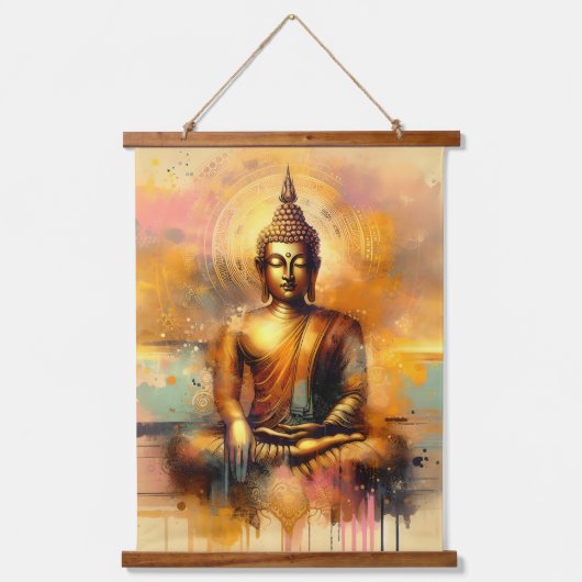 Spirituele Boeddha Hangend Wandkleed (Voorkant)