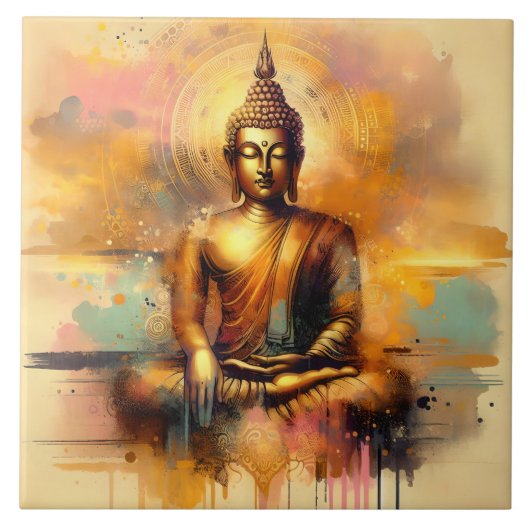 Spirituele Boeddha Tegeltje (Voorkant)