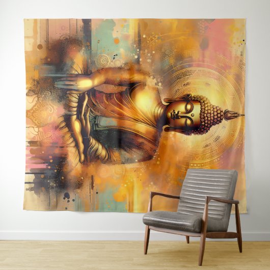 Spirituele Boeddha Wandkleed (In Situ (horizontaal))