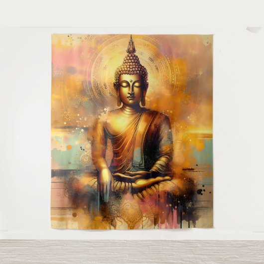 Spirituele Boeddha Wandkleed (Voorkant)