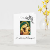 Spirituele boeket gezegende moeder kaart (Gele Bloem)