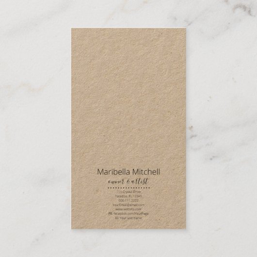 Spirituele Boho Amethyst Crystals die juwelen oort Visitekaartje (Achterkant)