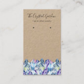 Spirituele Boho Amethyst Crystals die juwelen oort Visitekaartje (Voorkant)