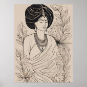 Spirituele Boho Vrouw Print (Voorkant)