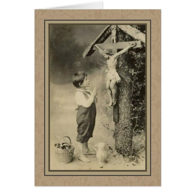 Spirituele Bouquet Boy die aan Jezus bidt (Voorkant)