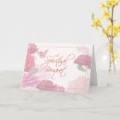 Spirituele Bouquet denking van jou, Religieus, Roo Kaart (Gele Bloem)