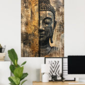 Spirituele Buddha Canvas Print voor Tranquil Home  (Thuiskantoor)