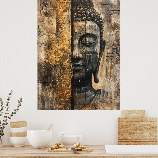 Spirituele Buddha Canvas Print voor Tranquil Home  (Keuken)