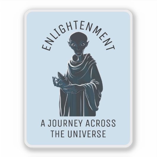 Spirituele buitenaardse monnik sticker (Voorkant)