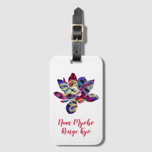 Spirituele Butterflies Flower Nam Myoho Renge Kyo Bagagelabel (Voorkant (verticaal))