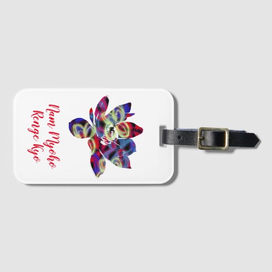 Spirituele Butterflies Flower Nam Myoho Renge Kyo Bagagelabel (Voorkant (horizontaal))