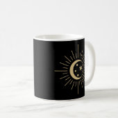Spirituele Celestial Crescent Moon Koffiemok (Voorkant rechts)