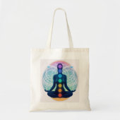 Spirituele chakra ontwerp canvas tas (Voorkant)